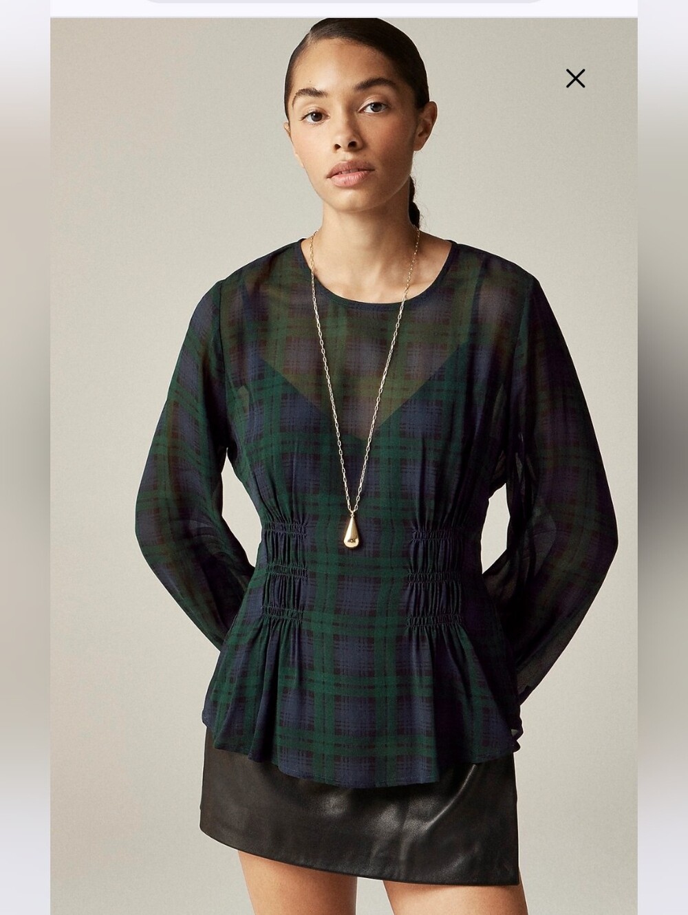 NWT JCrew Tartan Blouse